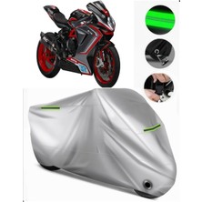 Mv Agusta F3 800 Uyumlu Motosiklet Brandası Premium (Kilit Uyumlu)-Gri