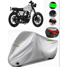 Mutt Fsr 250 Arka Çanta Uyumlu Motosiklet Brandası Premium (Kilit Uyumlu)-Gri