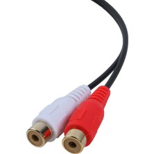 Altın Kaplama 3.5mm Jack Dişi 2 Dişi Jaklar Stereo Adaptör Ses Ayırıcı Rca (15CM) Siyah (Yurt Dışından)