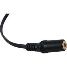Altın Kaplama 3.5mm Jack Dişi 2 Dişi Jaklar Stereo Adaptör Ses Ayırıcı Rca (15CM) Siyah (Yurt Dışından)