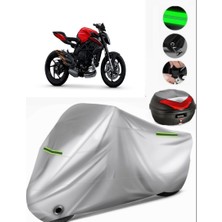 Mv Agusta Brutale 800 Rr Arka Çanta Uyumlu Motosiklet Brandası Premium (Kilit Uyumlu)-Gri