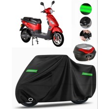 Rmg Moto Gusto Crystal Arka Çanta Uyumlu Motosiklet Brandası Premium (Kilit Uyumlu)-Siyah
