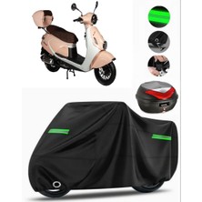 Rmg Moto Gusto Swing 50 Arka Çanta Uyumlu Motosiklet Brandası Premium (Kilit Uyumlu)-Siyah