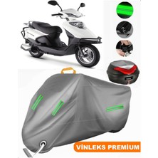 Vinleks Gri Altai Carrier 110 Pro Arka Çanta Uyumlu Motosiklet Brandası (Kilit Uyumlu)