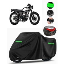 Mutt Gt Sr 250 Arka Çanta Uyumlu Motosiklet Brandası Premium (Kilit Uyumlu)-Siyah