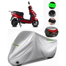 Stmaxtempo 3000 Arka Çanta Uyumlu Motosiklet Brandası Premium (Kilit Uyumlu)-Gri