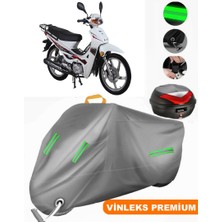 Vinleks Gri Rmg Moto Gusto Rmg 50 Arka Çanta Uyumlu Motosiklet Brandası (Kilit Uyumlu)