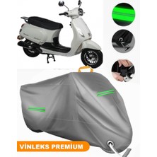 Vinleks Gri Rmg Moto Gusto Milano 50 Uyumlu Motosiklet Brandası Lüx Kalite (Kilit Uyumlu)