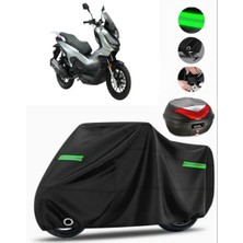 Skjet Rıvero 125 Arka Çanta Uyumlu Motosiklet Brandası Premium (Kilit Uyumlu)-Siyah