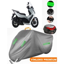 Vinleks Gri Zontes 350 E Arka Çanta Uyumlu Motosiklet Brandası (Kilit Uyumlu)