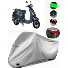 Rmg Moto Gusto Venice Arka Çanta Uyumlu Motosiklet Brandası Premium (Kilit Uyumlu)-Gri