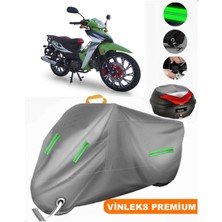 Vinleks Gri Motolux Africa King Arka Çanta Uyumlu Motosiklet Brandası (Kilit Uyumlu)