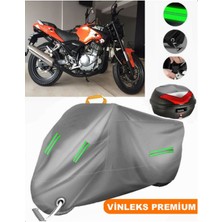 Vinleks Gri Bumoto/jinling Ventura F250CC Arka Çanta Uyumlu Motosiklet Brandası (Kilit Uyumlu)