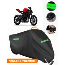 Vinleks Siyah Mv Agusta Brutale 800 Uyumlu Motosiklet Brandası Lüx Kalite (Kilit Uyumlu)