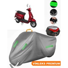 Vinleks Gri Rmg Moto Gusto Diva 50 Arka Çanta Uyumlu Motosiklet Brandası (Kilit Uyumlu)