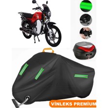 Vinleks Siyah Rmg Moto Gusto Ranger 100 Arka Çanta Uyumlu Motosiklet Brandası(Kilit Uyumlu)