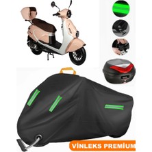 Vinleks Siyah Rmg Moto Gusto Swing 50 Arka Çanta Uyumlu Motosiklet Brandası(Kilit Uyumlu)