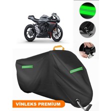 Vinleks Siyah Mv Agusta Superveloce 800 Uyumlu Motosiklet Brandası Lüx Kalite (Kilit Uyumlu)