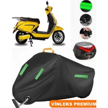 Vinleks Siyah Marta 3000 Arka Çanta Uyumlu Motosiklet Brandası Lüx Kalite (Kilit Uyumlu)