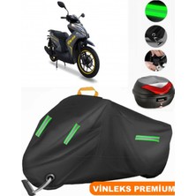 Vinleks Siyah Motolux MW46 Arka Çanta Uyumlu Motosiklet Brandası Lüx Kalite (Kilit Uyumlu)