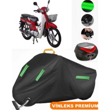 Vinleks Siyah Rmg Moto Gusto Monza 100 Arka Çanta Uyumlu Motosiklet Brandası(Kilit Uyumlu)