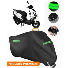Vinleks Siyah Rmg Moto Gusto Aston 125 Uyumlu Motosiklet Brandası Lüx Kalite (Kilit Uyumlu)