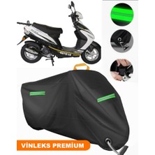 Vinleks Siyah Rmg Moto Gusto Rapid 50 Uyumlu Motosiklet Brandası Lüx Kalite (Kilit Uyumlu)