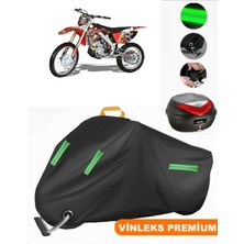 Vinleks Siyah Apachi 4V Cross Arka Çanta Uyumlu Motosiklet Brandası Lüx Kalite (Kilit Uyumlu)