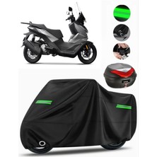 Voge Sr3 Arka Çanta Uyumlu Motosiklet Brandası Premium (Kilit Uyumlu)-Siyah