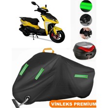 Vinleks Siyah Motolux Rossi 50 Arka Çanta Uyumlu Motosiklet Brandası Lüx Kalite (Kilit Uyumlu)