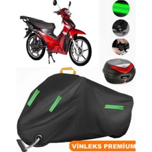 Vinleks Siyah Rmg Moto Gusto Velocity 50 Arka Çanta Uyumlu Motosiklet Brandası(Kilit Uyumlu)