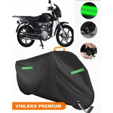 Vinleks Siyah Rmg Moto Gusto Ranger 150 Uyumlu Motosiklet Brandası Lüx Kalite (Kilit Uyumlu)
