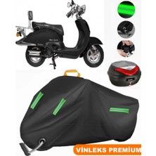 Vinleks Siyah Rmg Moto Gusto Clasico Arka Çanta Uyumlu Motosiklet Brandası Lüx Kalite (Kilit Uyumlu)