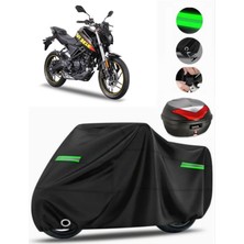 Voge 125 R Arka Çanta Uyumlu Motosiklet Brandası Premium (Kilit Uyumlu)-Siyah