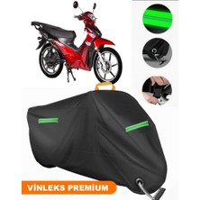 Vinleks Siyah Rmg Moto Gusto Velocity 50 Uyumlu Motosiklet Brandası Lüx Kalite (Kilit Uyumlu)