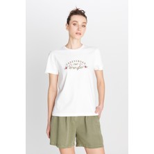 Regular Fit Normal Kesim Bisiklet Yaka %100 Pamuk Kırık Beyaz Tişört