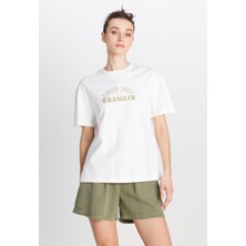 Regular Fit Normal Kesim Bisiklet Yaka %100 Pamuk Kırık Beyaz Tişört