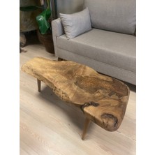 Kastawoods 2180058 Ceviz El Yapımı Kütük Orta Sehpa 94 x 40, Yükseklik:46