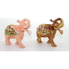 Swarovski Taşlı Tekli Fil Figürü Model 1