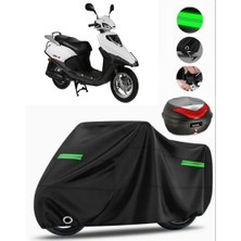Rmg Moto Gusto Santa 125 Arka Çanta Uyumlu Motosiklet Brandası Premium (Kilit Uyumlu)-Siyah