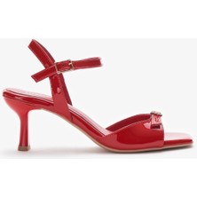 Louis Cardy Osso Kırmızı Rugan Hakiki Deri Kadın Topuklu Ayakkabı