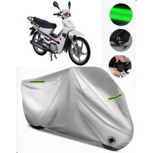 Rmg Moto Gusto Rmg 50 Uyumlu Motosiklet Brandası Premium (Kilit Uyumlu)-Gri