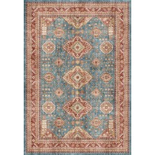 Çam Halı Dream 32-036 Etnik Eskitme Desenli Dokuma Tabanlı Yıkanabilir Şönil Salon ve Oda Halısı