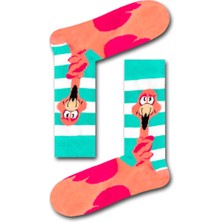 Şaşkın Flamingo Desenli Unisex Çorap