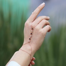 Necati Gün Sıra Zirkon Taşlı Rose Gold Gümüş Şahmeran