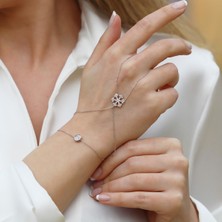 Necati Gün Kar Tanesi Zirkon Taşlı Gümüş Şahmeran