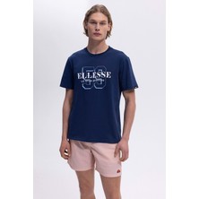 Ellesse Baskılı Pamuklu Regular Fit Bisiklet Yaka T Shirt Erkek T Shirt EM455