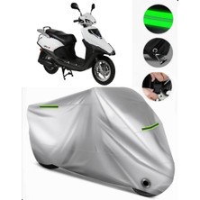 Rmg Moto Gusto Santa 125 Uyumlu Motosiklet Brandası Premium (Kilit Uyumlu)-Gri