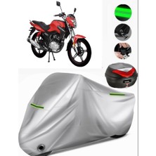 Rmg Moto Gusto Tornado Arka Çanta Uyumlu Motosiklet Brandası Premium (Kilit Uyumlu)-Gri