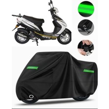 Rmg Moto Gusto Rapid 50 Uyumlu Motosiklet Brandası Premium (Kilit Uyumlu)- Siyah - MPRO9002